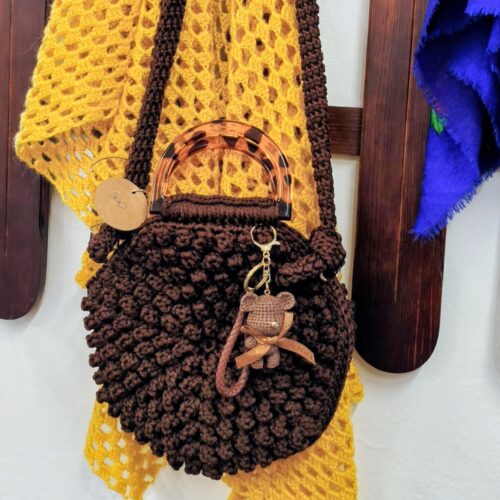 Torebka okrągła z misiem