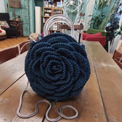 Torebka okrągła róża